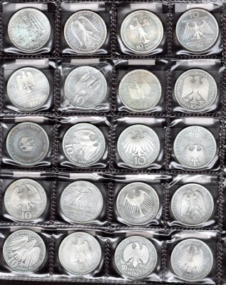 Německo, soubor mincí, zachovalost dle stavu, roky ex 1972 - 1994