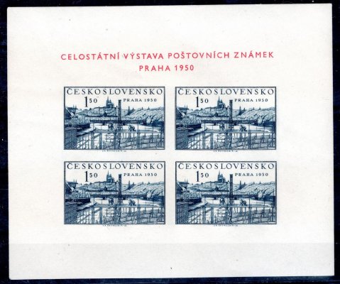 564 A; PRAHA 1950, deska 7,  kombinace  (G/4)  typ V