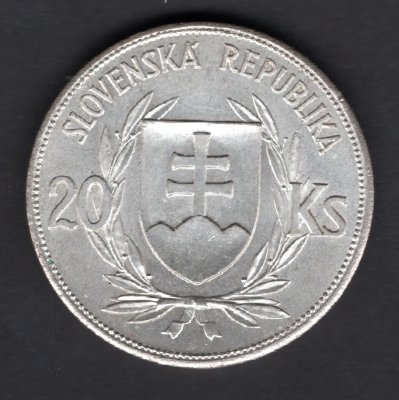 Slovenský štát 1939, 20 Ks, Dr. Josef Tiso, zachovalost dle fota