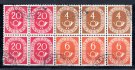 Bundes  124,126,130  H - Blatt 2, Posthorn, katalog 700 Euro