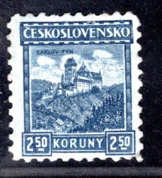 215, Karlštejn, modrá 2,50 Kč