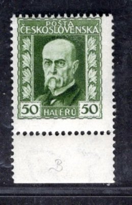 188 A, P 2, neotypie, TGM, krajová,  zelená 50 h, vrása