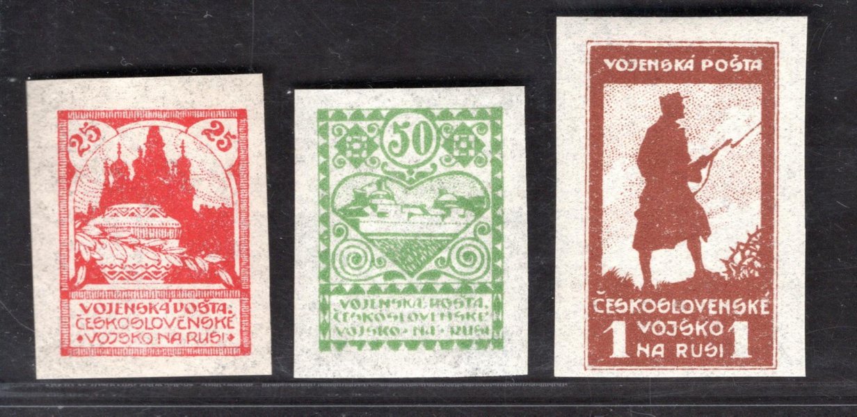 PP 2 - 4, vojenské, siluety, nezoubkovaná řada, zk. Gilbert, Mrňák, Pofis