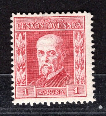 194, P 6, typ II, TGM, červená 1 Kč