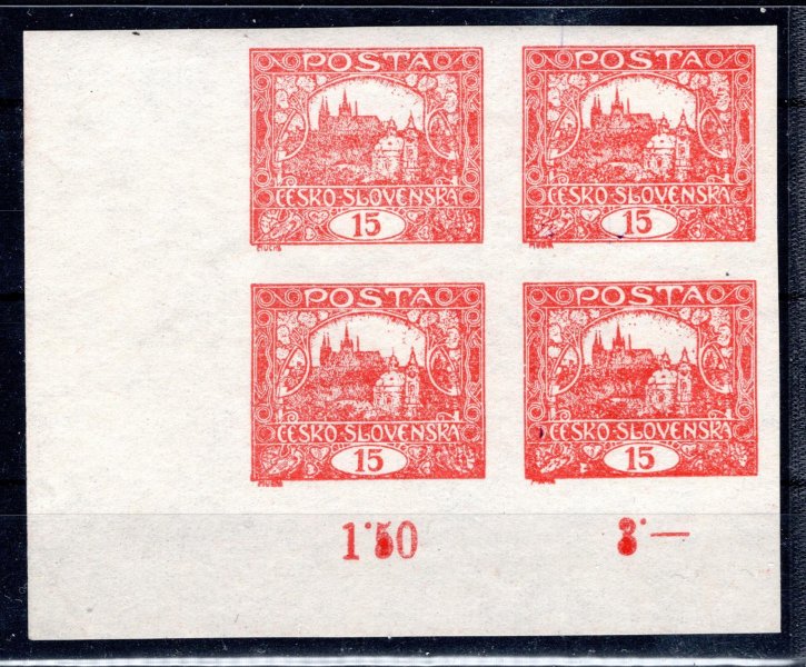 7, typ II, levý dolní rohový 4 blok s počítadly, cihlově červená 15 h