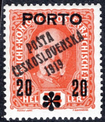 87, typ II, PORTO, 20/54 oranžová, lom, zk. Gilbert