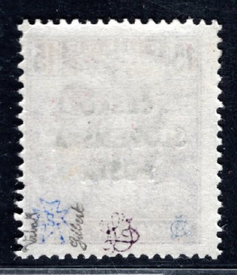 RV 142, Šrobárův přetisk, ženci, fialová 15 f, zk. Gilbert, Vrba