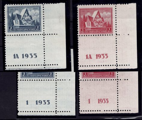 289 - 90, Arras,  dolní rohové kusy s kupóny a s DZ 1 a 1A