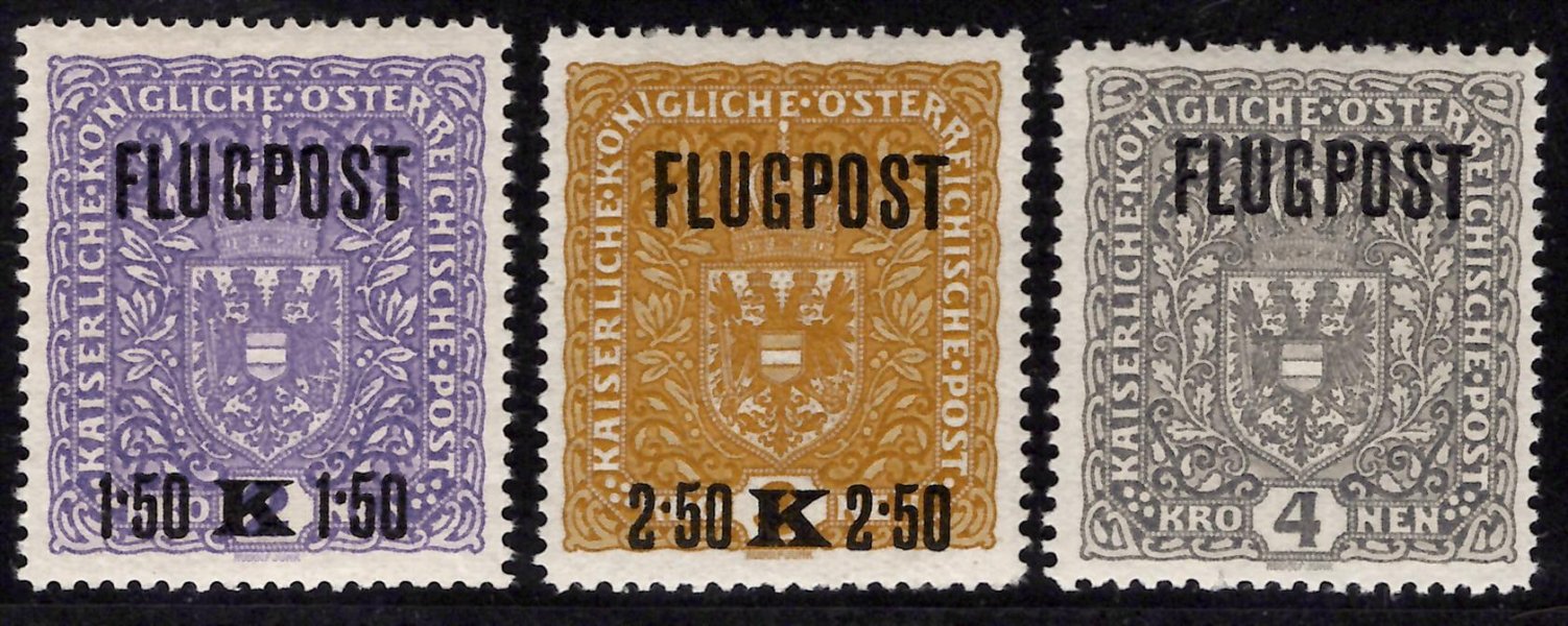 225 - 227, FLUGPOST kompletní série 