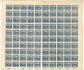 10, PA (100), kompletní tiskový arch s počítadly (rozdělený na 1/2)), modrá 25h, TD II, lehká omačkání na okrajích