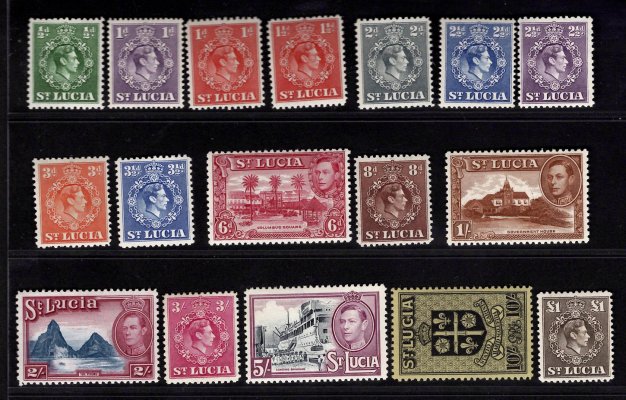 Saint Lucia - SG 128 - 41, Jiří VI, kompletní řada