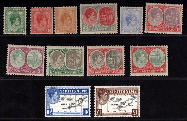 Saint Kitts-Nevis - SG 68 - 77f,  Jiří VI, kompletní řada