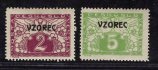 S 1 - 2 VZ, spěšné, přetisk VZOREC, řz 13 3/4,  zk. Karásek, hledané