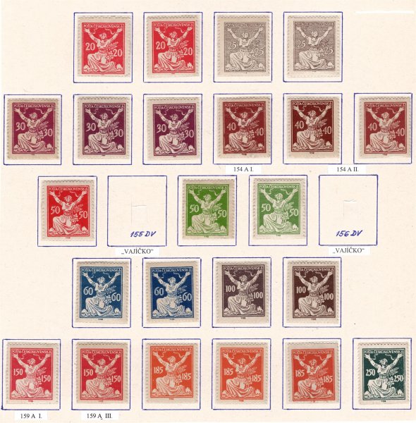 151 - 61 A, OR, kompletní řada, barvy, typy