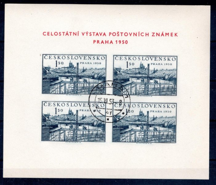 564 Aršík Praha 1950, razítkovaný,  kombinace N/24, vzácné!  vyjádření Hauptman 