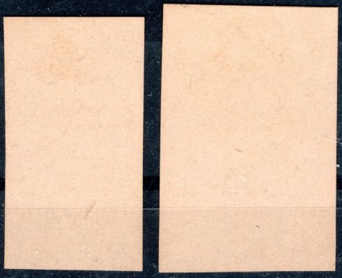 Zkusmé tisky SO 1920 na lístcích papírku, dva kusy 