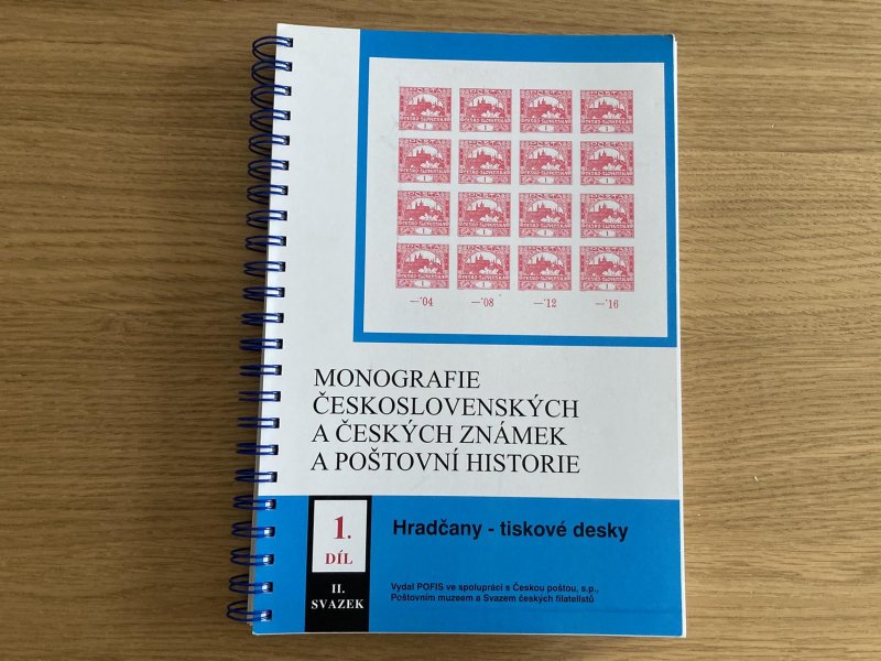 Beneš František, Monografie čs. známek 1/II, Hradčany – tiskové desky, Praha 2018, bez přílohy RT2, pomocník při určování hradčanských známek, nové