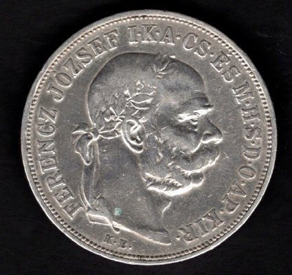 Uhersko 5 koruna 1900 K.B., KM#488, ÉH#1492 Ag.900,24g 36/2,6mm František Josef I. dr.rysky