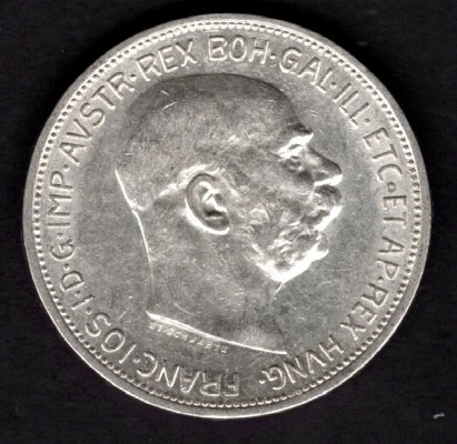 Rakousko 2 Koruna 1912, KM#2821 Ag.835, 10g, 27,1/2mm František Josef I. 