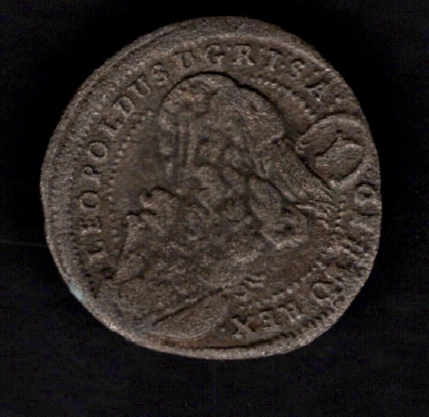 Vídeň 1 krejcar 1696 Leopold I., KM#1229 Ag , 0,73g, 17 mm nádherná patina