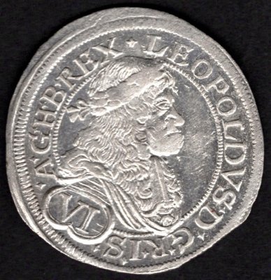 Vídeň VI.  krejcar 1680  Leopold I., KM#1185 Ag  3,48g, 25,4 mm 