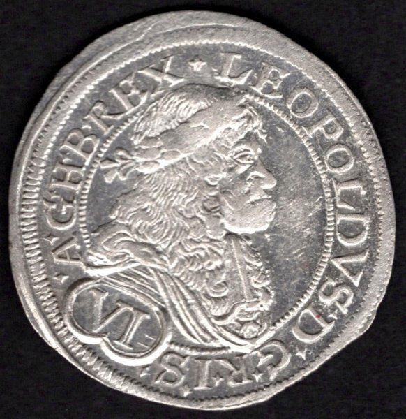 Vídeň VI.  krejcar 1680  Leopold I., KM#1185 Ag  3,48g, 25,4 mm 