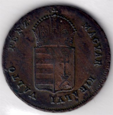 EGY krejcar 1849 N.B. František Josef I. R!, KM#430.2, ÉH#1432 Copper 8,77g, 26/2mm,  Revoluční období, mincovna Velká Baňa R!