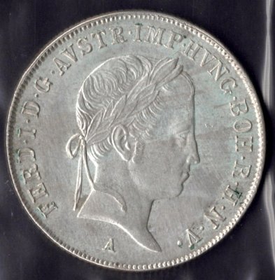 20 krejcar 1842 A Ferdinand I. , KM#2208, Ag.583, 6,68g, 28mm mincovna Vídeň Patina