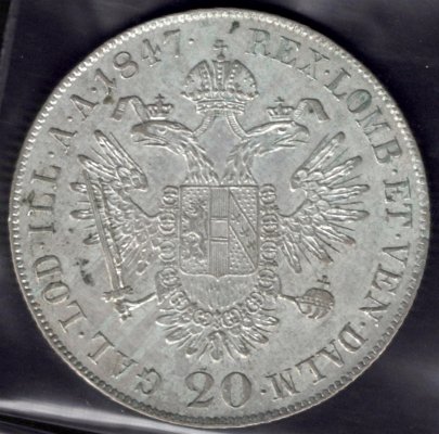 20 krejcar 1847 C Ferdinand I., KM#2208, Ag.583, 6,68g, 28mm mincovna Praha