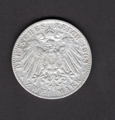 2 Marka 1903 J Svobodné hansovní město Hamburg, J#63 Ag.900, 11,11g, 28/2,5mm  mincovna Hamburg