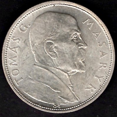 10 Koruna ČSR 1928 TGMasaryk, KM#12 Ag.700 10g, 30/1,8mm 10 let od vzniku republiky