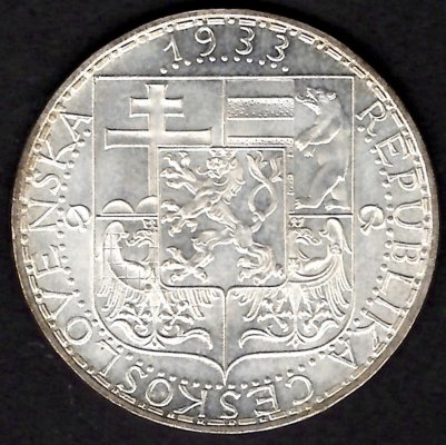 20 Koruna ČSR 1933, KM#17 Ag.700 12g, 34/1,6mm 