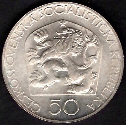 50 Korun Josef Jungmann 1973, KM#79 Ag.700 13g, 31mm