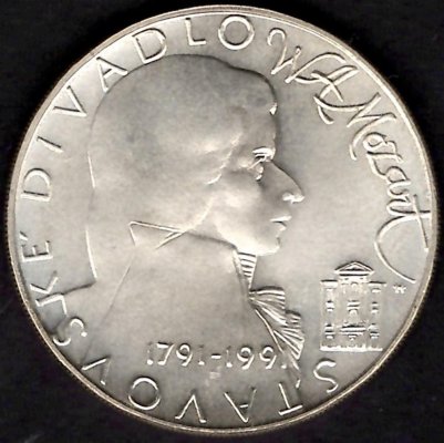 100 Korun Stavovské divadlo W.A.Mozart 1991, KM#154 Ag.500 13g, 31mm 