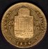8 zlatník 1876 R-U K.B. František Josef I., KM#455, ÉH#1453 Au.900 6,45g, 21/1,2mm mincovna Kremnica UNC detail
