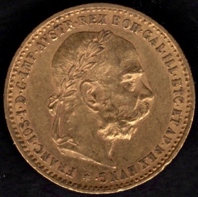 10 Koruna 1897  R-U František Josef I. 	KM#2805 Au.900 3,3875g, 19mm bez mincovny dr.rys