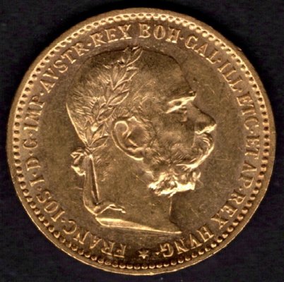 10 Koruna 1905  R-U František Josef I.  , KM#2805 Au.900 3,3875g, 19mm bez mincovny 