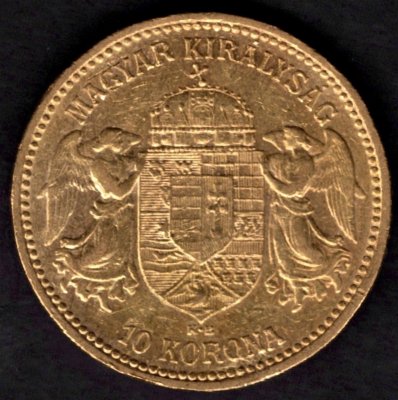 10 Koruna 1892 K.B.  R-U František Josef I. , KM#485, ÉH1491 Au.900 3,3875g, 19mm mincovna Kremnica dr.rys,hr.