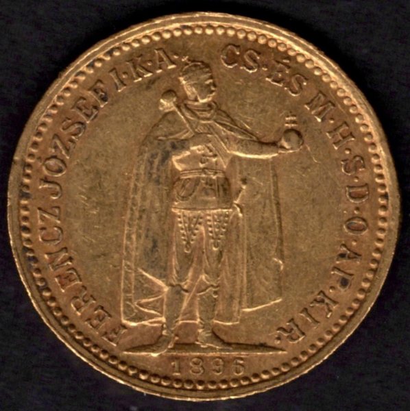 10 Koruna 1896 K.B.  R-U František Josef I. ,  KM#485, ÉH1491 Au.900 3,3875g, 19mm mincovna Kremnica dr.rys,hr.