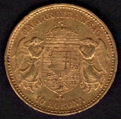 10 Koruna 1896 K.B.  R-U František Josef I. ,  KM#485, ÉH1491 Au.900 3,3875g, 19mm mincovna Kremnica dr.rys,hr.