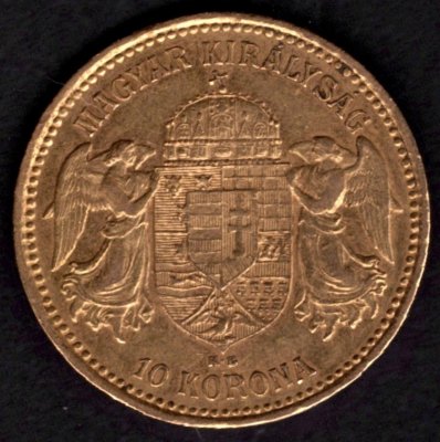 10 Koruna 1898 K.B.  R-U František Josef I. , KM#485, ÉH1491 Au.900 3,3875g, 19mm mincovna Kremnica dr.rys,