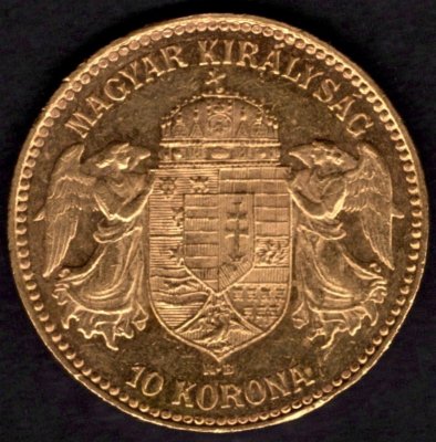 10 Koruna 1911 K.B.  R-U František Josef I. , KM#485, ÉH1491 Au.900 3,3875g, 19mm mincovna Kremnica dr.rys,hr.