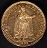 20 Koruna 1899 K.B.  R-U František Josef I. , KM#486, ÉH1489 Au.900 6,77g,21/1,4mm mincovna Kremnica UNC detail