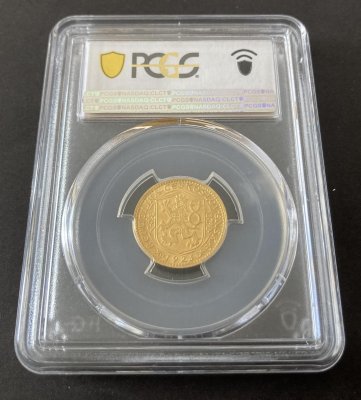 Svatováclavský dukát 1923 ČSR PCGS MS65, KM#8 Au.986 3,491g, 19,75/0,7mm raženo 61861kusů vysoké hodnocení