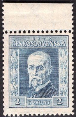 191 A, P 2, typ I, TGM, krajová, modrá 2Kč, zkoušeno Fischmeister, Vrba