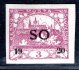 SO 2 PSZ, přetisk pro spěšné známky SO 1920 na hradčanských známkách -  3 h fialová, zk. Vrba , hledané