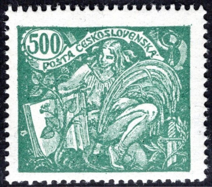 168 B, HaV, hz 13 3/4:13 1/2, zelená 500 h, světlejší odstín, zk. Darmietzel, Mahr