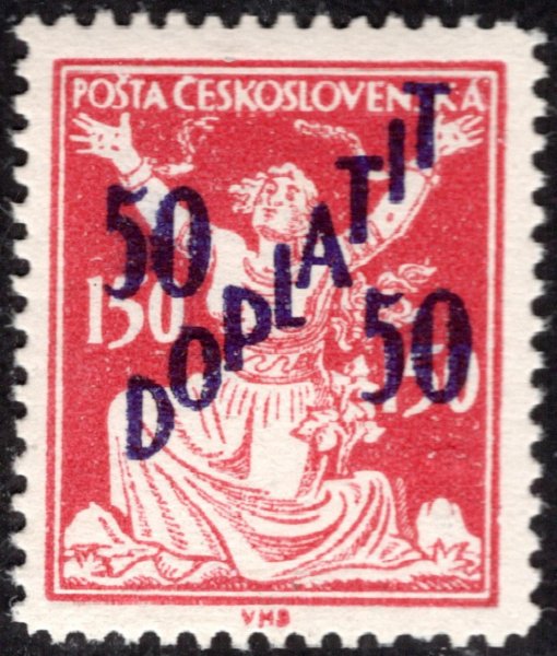 DL 50 B, řz 13 3/4, doplatní, 50/150 h, červená, zk. Pofis, karásek