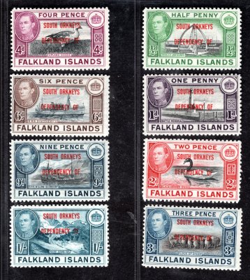Falklandy/South Orkneys - SG C 1 - 8, výplatní řada