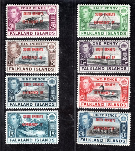 Falklandy/South Orkneys - SG C 1 - 8, výplatní řada